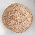 Gertrude Water Hyacinth Woven Wicker Round Cat Bed Cave With Handles 18