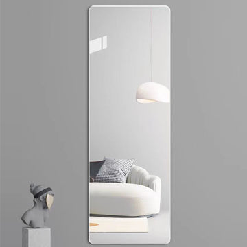 Fourth Generation, Silver Aluminum Frame Full Body Mirror, Dressing Mirror, Decorative Mirror, Suitable For Bedrooms And Living Rooms 63 "*20.1 Transparent Glass