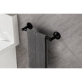 6 Piece Brass Bathroom Towel Rack Set Wall Mount matte black-brass
