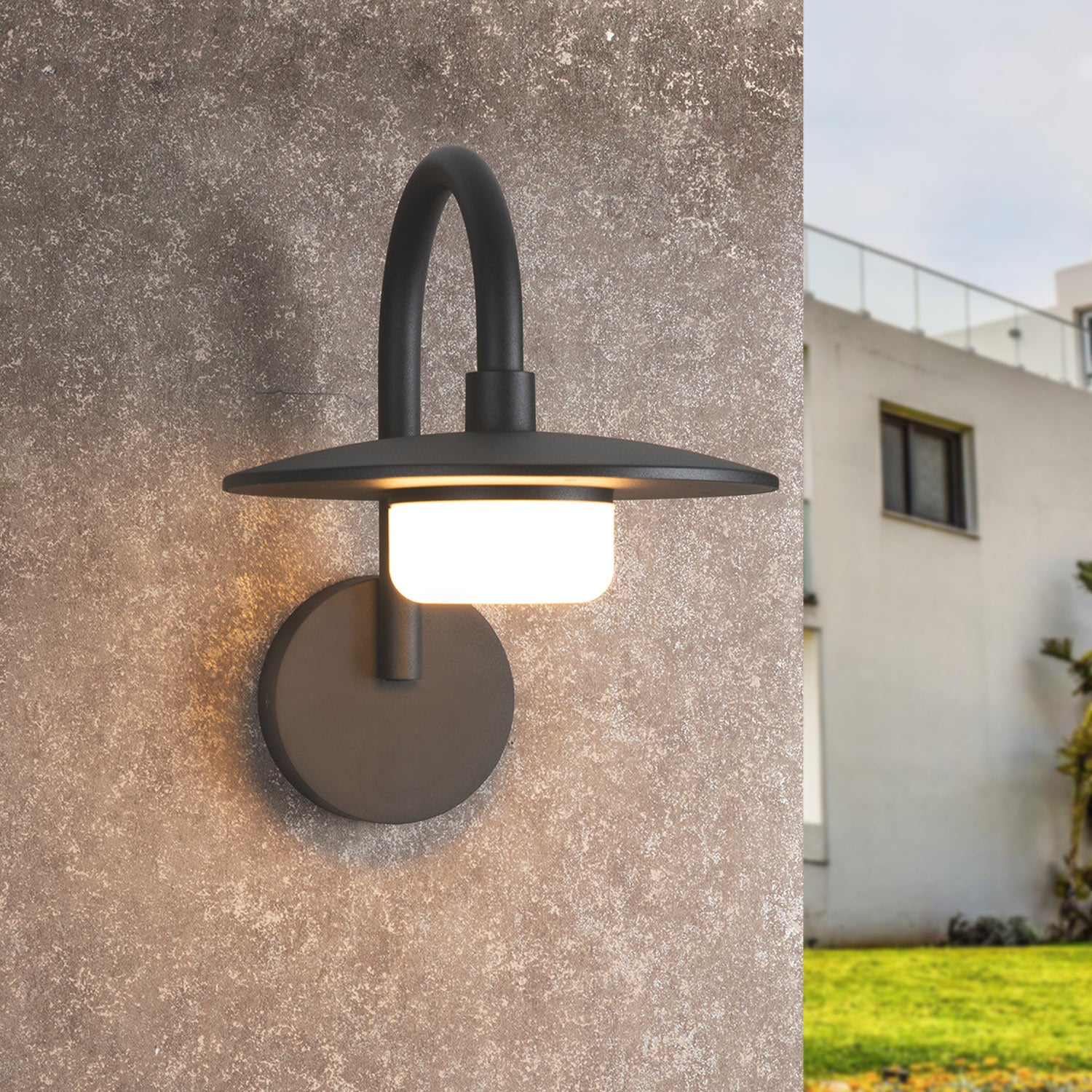 Wall Light Outdoor Led Barn Lights Wall Mount Lamp Modern Wall Sconce Lighting Gx53 Led Bulb Lantern Grey Metal