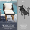 K&K 5 Pieces Patio Furniture Chair Sets, Patio Conversation Set With Wicker Cool Bar Table, Ottomans,Outdoor Furniture Bistro Sets For Porch,Backyard,Balcony,Poolside Black&Beige Yes Complete Patio Set Beige Black Weather Resistant Frame Fade Resistant
