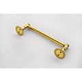 6 Piece Brass Bathroom Towel Rack Set Wall Mount gold-brass