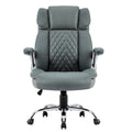 Swivel Office Room Chair Executive Desk Chair Velvet Metal Gray Office Foam Antique,Modern Handle Office Chairs Solid Back Foam Adjustable Height Pu Leather