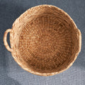 Round Water Hyacinth Seagrass Woven Basket With Handles 15