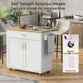 K&K Rolling Kitchen Island with Storage, Kitchen Cart