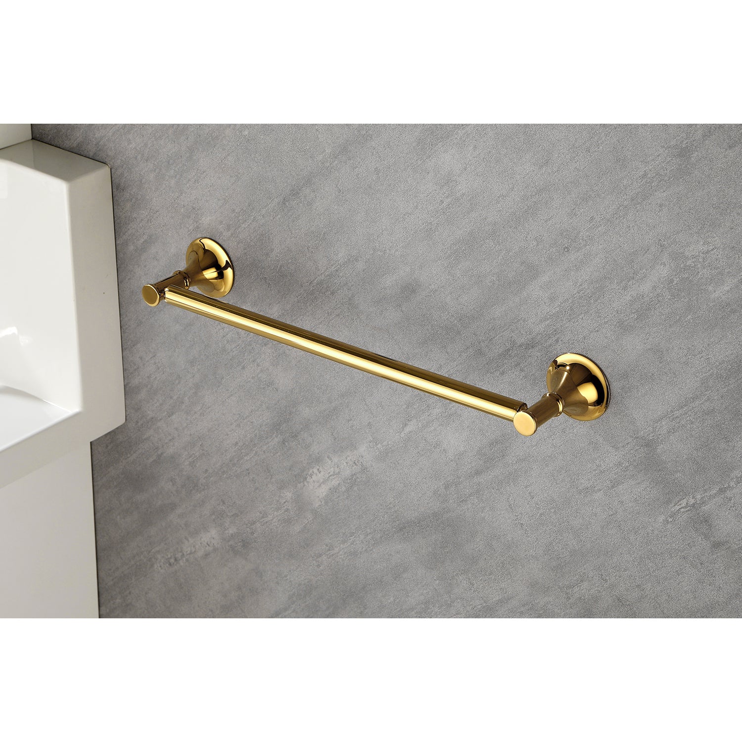 6 Piece Brass Bathroom Towel Rack Set Wall Mount gold-brass