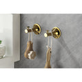 6 Piece Brass Bathroom Towel Rack Set Wall Mount gold-brass