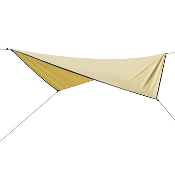 Camping Tarp Waterproof, Hammock Rain Fly Lightweight, Backpack Tarp Portable, Multifunctional Tent Tarp For Camping, Emergency Shelter Tarp, Uv Protection, 210T Polyester, 11.8 X 9.5 Ft, Beige Beige Manual Garden & Outdoor Water Resistant Portable