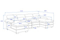 U Shaped Profile Sofa, Including Two Single Seats And Two Chaise, Modular Sofa, Chenille Sofa,Green Green Foam Polyester 4 Seat