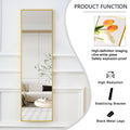 The 4Rd Generation Aluminum Alloy Metal Frame Wall Mounted Full Body Mirror, Bathroom Makeup Mirror, Bedroom Entrance, Decorative Mirror, Quality Upgrade, 48 