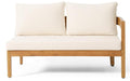 Brooklyn Sofa Set Teak Beige Beige Acacia Wood