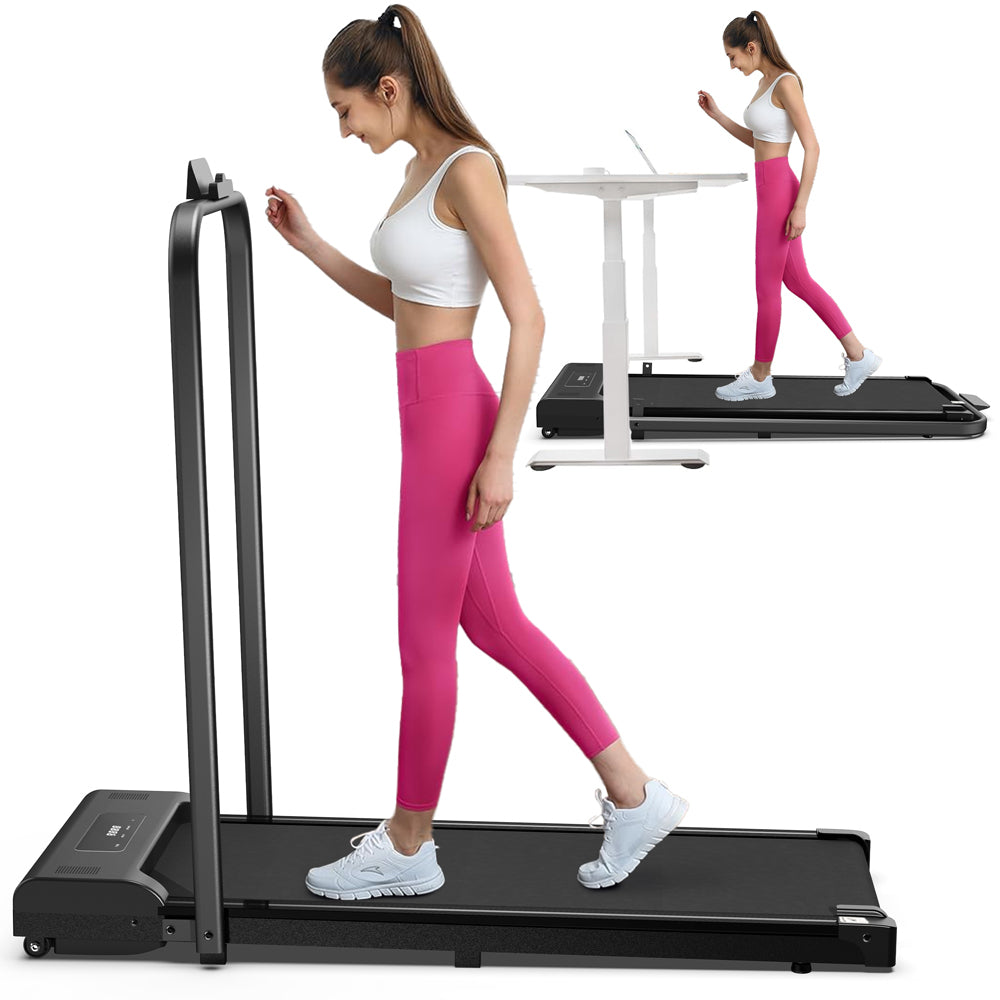 Under Desk Treadmill, Walking Pad, 2 in 1 Portable black-abs+rubber+steel (q235)