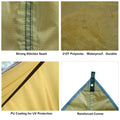 Camping Tarp Waterproof with Poles, Hammock Rain Fly beige-manual-garden & outdoor-water