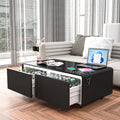 Modern Smart Coffee Table with Built in Fridge black-primary living space-coffee & end