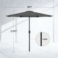 Patio Umbrella Outdoor Table Market Yard Umbrella Grey Manual Garden & Outdoor Uv Resistant Umbrellas Stainless Steel