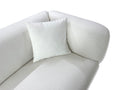 Wks2 White Sofa, Equipped With 2 Throw Pillows, Can Be Placed In The Studio, Living Room, Attic Multiple Scenes, Size 89.37* 35.43* Height 28.74 Inches White Fabric 3 Seat