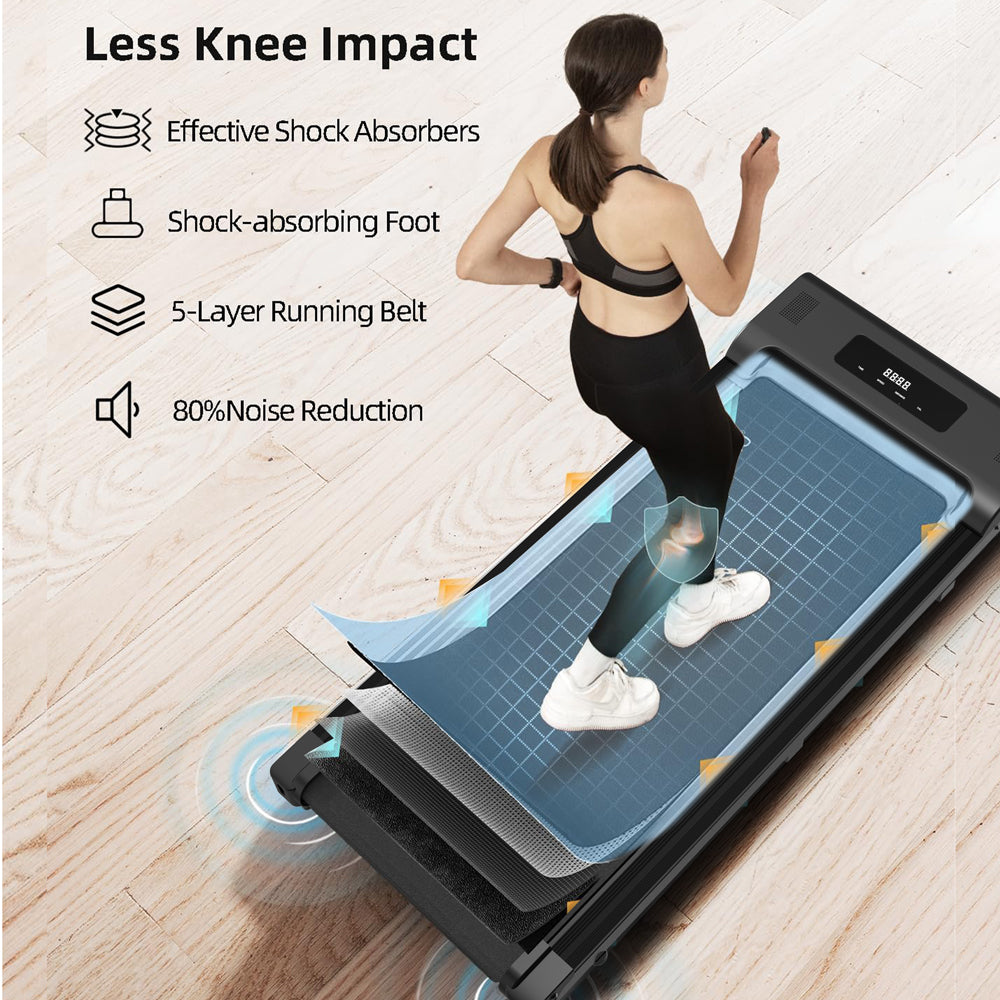 Under Desk Treadmill, Walking Pad, Portable Treadmill black-abs+rubber+steel (q235)