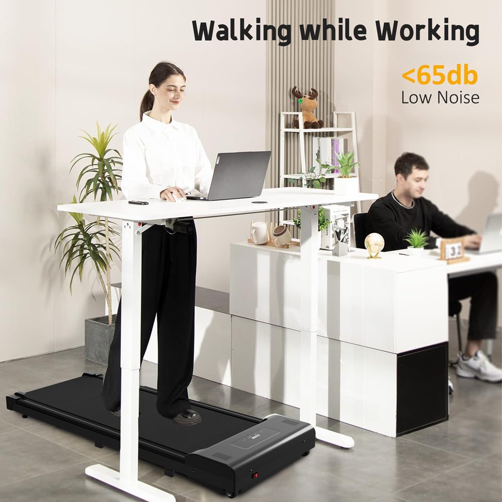 Under Desk Treadmill, Walking Pad, Portable Treadmill black-abs+rubber+steel (q235)