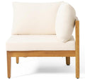 Brooklyn Sofa Set Teak Beige Beige Acacia Wood