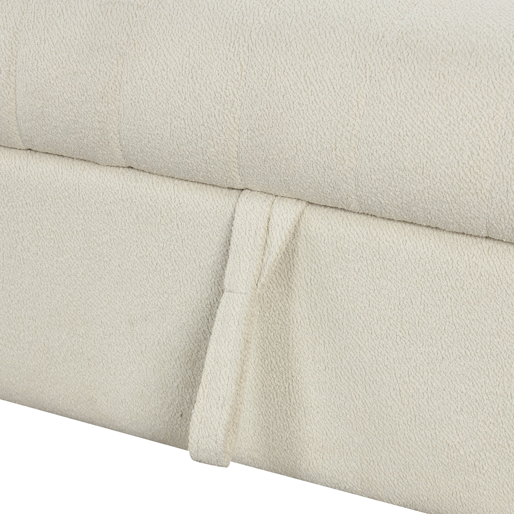 82.6" L Shaped Sectional Pull Out Sofa Bed Sleeper Sofa With Two Usb Ports, Two Power Sockets And A Movable Storage Ottoman, Beige Beige Foam Polyester