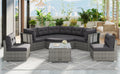 Patio Furniture Set Outdoor Furniture Daybed Rattan Sectional Furniture Set Patio Seating Group With Cushions And Center Table For Patio, Lawn, Backyard, Pool, Grey Yes Grey Water Resistant Frame Water Resistant Cushion Garden & Outdoor Sectional Seating