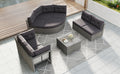 Patio Furniture Set Outdoor Furniture Daybed Rattan Sectional Furniture Set Patio Seating Group With Cushions And Center Table For Patio, Lawn, Backyard, Pool, Grey Yes Grey Water Resistant Frame Water Resistant Cushion Garden & Outdoor Sectional Seating