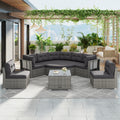 Patio Furniture Set Outdoor Furniture Daybed Rattan Sectional Furniture Set Patio Seating Group With Cushions And Center Table For Patio, Lawn, Backyard, Pool, Grey Yes Grey Water Resistant Frame Water Resistant Cushion Garden & Outdoor Sectional Seating