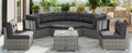 Patio Furniture Set Outdoor Furniture Daybed Rattan Sectional Furniture Set Patio Seating Group With Cushions And Center Table For Patio, Lawn, Backyard, Pool, Grey Yes Grey Water Resistant Frame Water Resistant Cushion Garden & Outdoor Sectional Seating