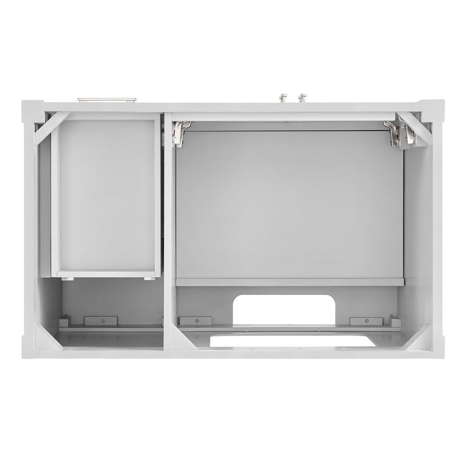36 in Undermount Single Sink Bathroom Storage Cabinet 4+-light gray-2-soft close