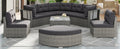 Patio Furniture Set Outdoor Furniture Daybed Rattan Sectional Furniture Set Patio Seating Group With Cushions And Center Table For Patio, Lawn, Backyard, Pool, Grey Yes Grey Water Resistant Frame Water Resistant Cushion Garden & Outdoor Sectional Seating