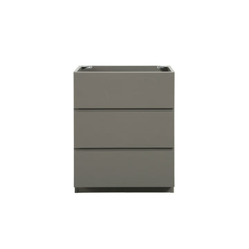 Alice 24F 102,Floor Cabinet Without Basin, Gray Color, With Three Drawers, Pre Assembled Gray Melamine