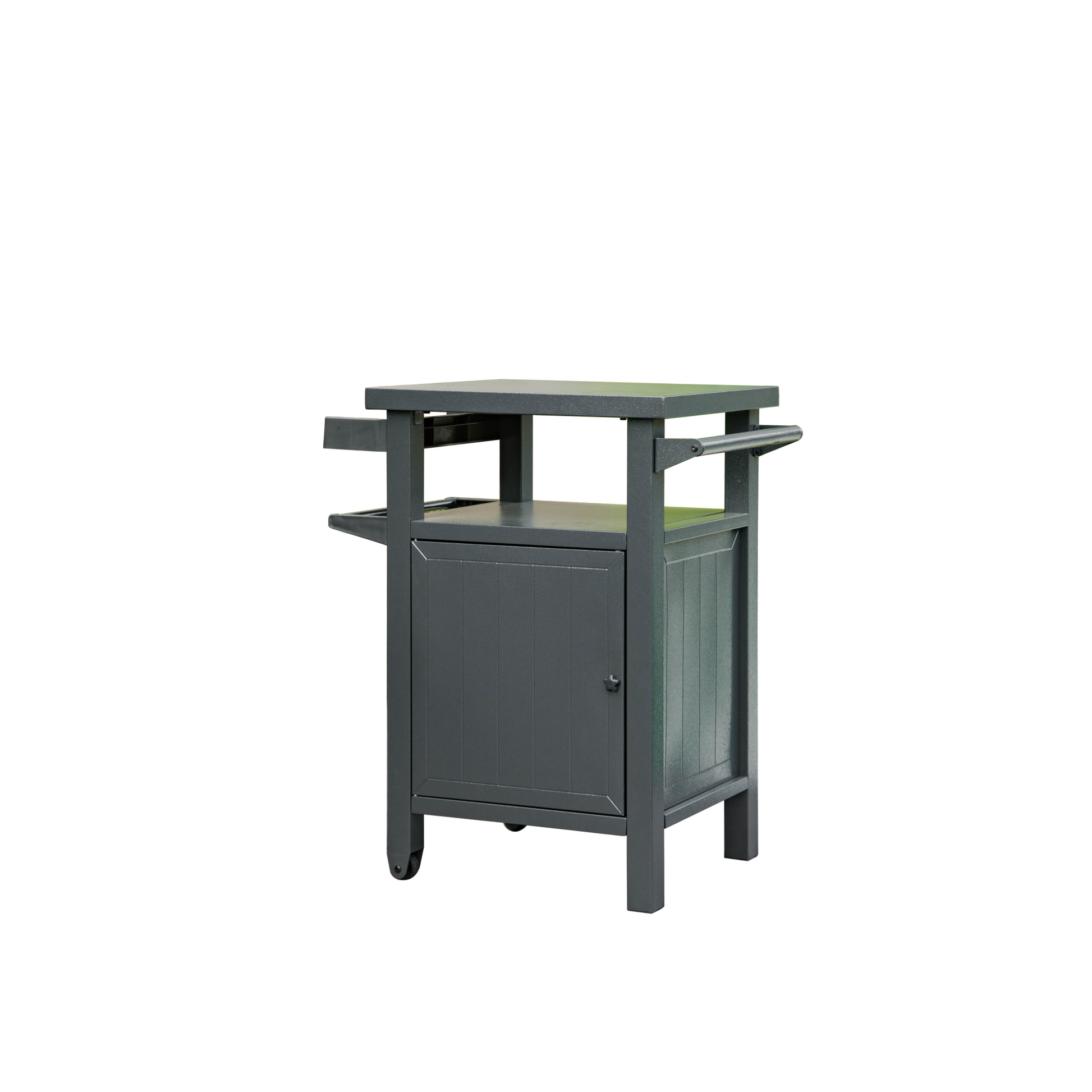 Grill Carts Outdoor with Storage and Wheels, Whole grey-aluminum