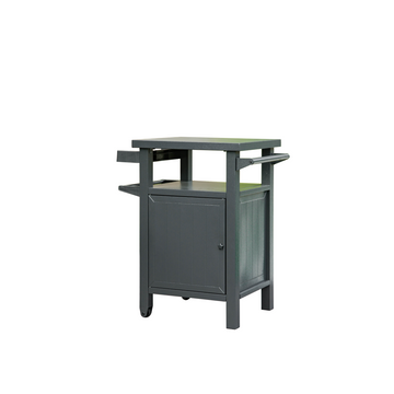 Grill Carts Outdoor With Storage And Wheels, Whole Metal Portable Table And Storage Cabinet For Bbq,Deck,Patio,Backyard Dark Grey Grey Aluminum