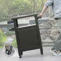 Grill Carts Outdoor with Storage and Wheels, Whole brown-metal