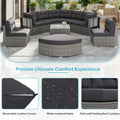 Patio Furniture Set Outdoor Furniture Daybed Rattan Sectional Furniture Set Patio Seating Group With Cushions And Center Table For Patio, Lawn, Backyard, Pool, Grey Yes Grey Water Resistant Frame Water Resistant Cushion Garden & Outdoor Sectional Seating