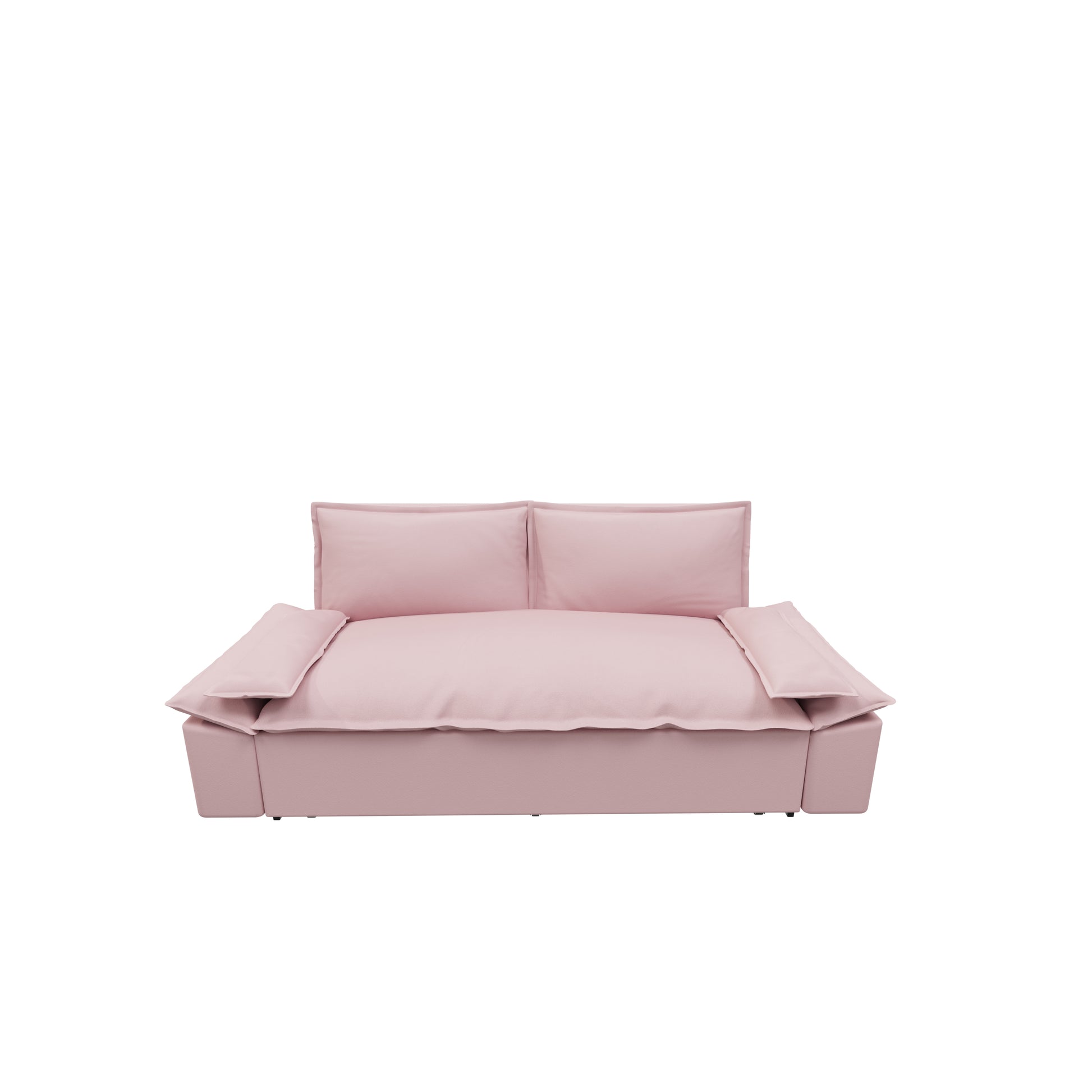 70.1" Queen Pull Out Sofa Bed, 3 In 1 Convertible Sleeper Sofa With 2 Soft Pillows,Multi Functional Velvet Loveseat Bed,Pink Pink Velvet 2 Seat