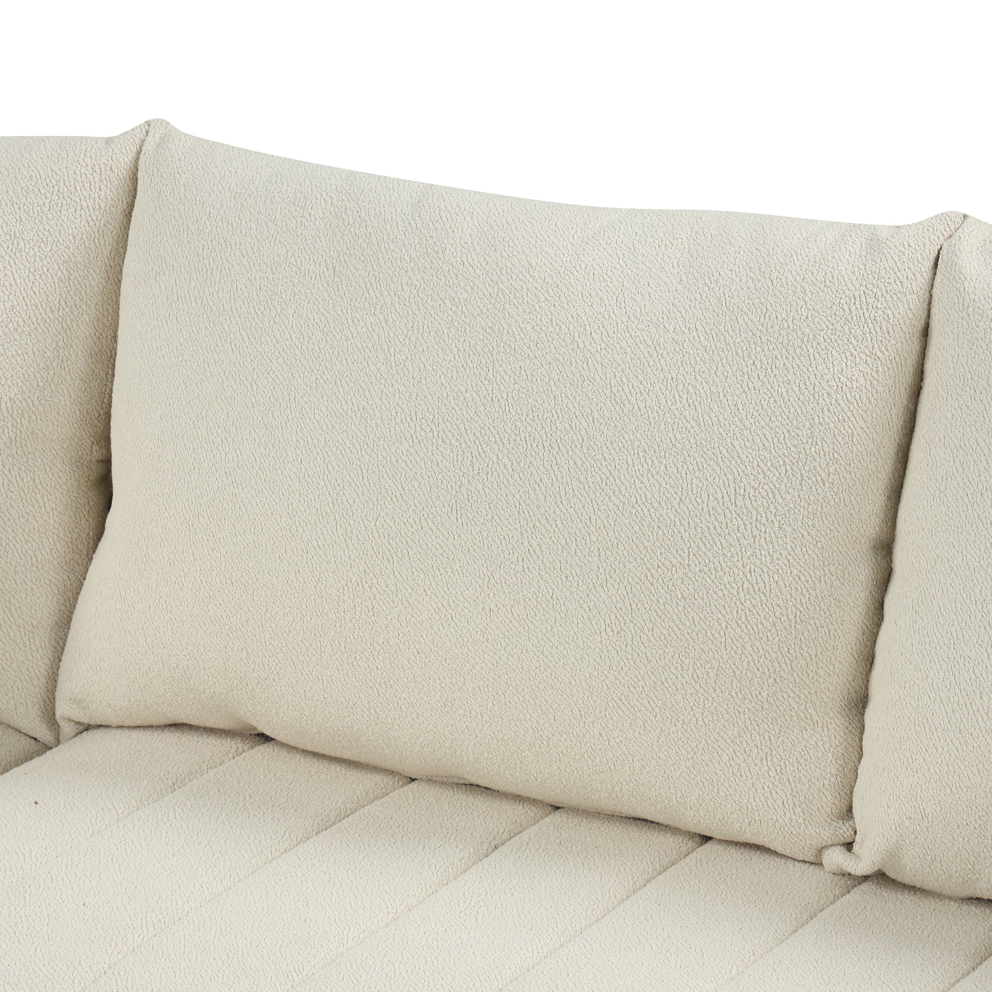 82.6" L Shaped Sectional Pull Out Sofa Bed Sleeper Sofa With Two Usb Ports, Two Power Sockets And A Movable Storage Ottoman, Beige Beige Foam Polyester