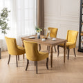 Ultra Side Dining Chair,Thickened Fabric Chairs With Neutrally Toned Solid Wood Legs,Bronze Nail Head,Set Of 2,Golden Yellow,Sw1807Gl Golden Dining Room American Design Set Of 2 Foam Fabric