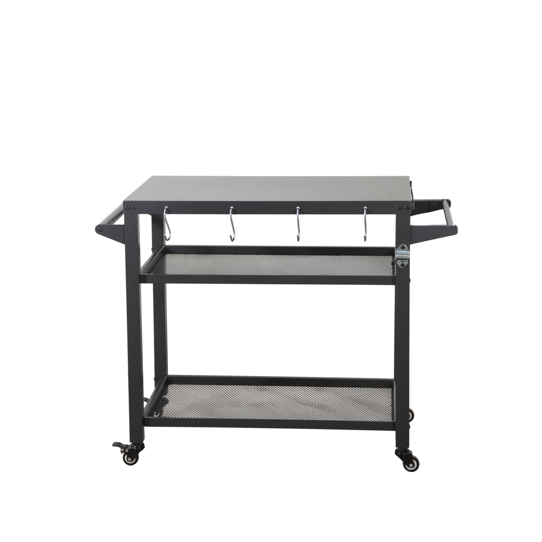 3 Shelf Outdoor Grill Table, Grill Cart Outdoor with grey-steel
