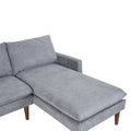 L Shaped Sofa With Padded Cashmere: Multi Functional Design, Modern Luxury Appearance Ideal For Living Rooms, Apartments Easy Assembly & Maintenance,Grey Grey Velvet Wood Primary Living Space Medium Soft Art Deco Square Arms Memory Foam Velvet 3 Seat