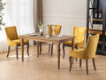 Ultra Side Dining Chair,Thickened Fabric Chairs With Neutrally Toned Solid Wood Legs,Bronze Nail Head,Set Of 2,Golden Yellow,Sw1807Gl Golden Dining Room American Design Set Of 2 Foam Fabric