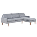 L Shaped Sofa With Padded Cashmere: Multi Functional Design, Modern Luxury Appearance Ideal For Living Rooms, Apartments Easy Assembly & Maintenance,Grey Grey Velvet Wood Primary Living Space Medium Soft Art Deco Square Arms Memory Foam Velvet 3 Seat