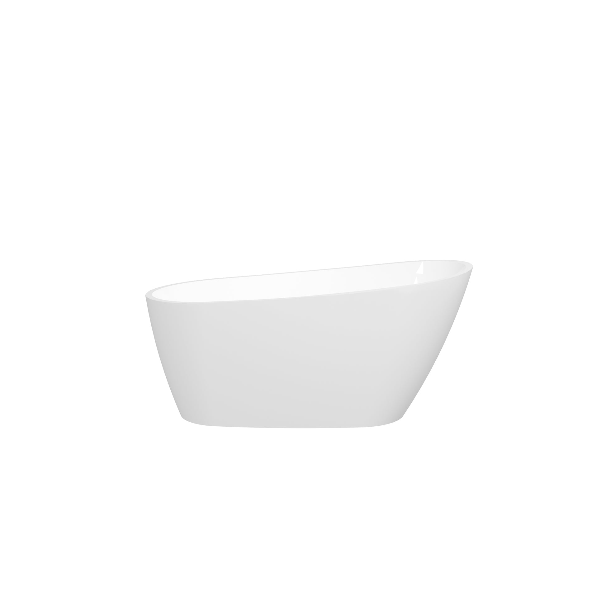 59" Acrylic Freestanding Bathtub, Modern & Contemporary Design Soaking Tub With Brushed Nickel Toe Tap Drain And Integrated Slotted Overflow, Glossy White, Cupc Certified, 02141 Bn Glossy White Oval Bathroom Freestanding Tubs Polished 59 61 In