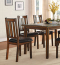 Espresso Finish 6Pc Dining Set Tabe Bench And 4 Chairs Set Black Faux Leather Upholstered Seat Dining Kitchen Set Wooden Furniture Wood Wood Espresso Seats 6 Wood Dining Room 42 Inches Classic,Transitional 4 Leg Rectangular Dining Table With Chair And