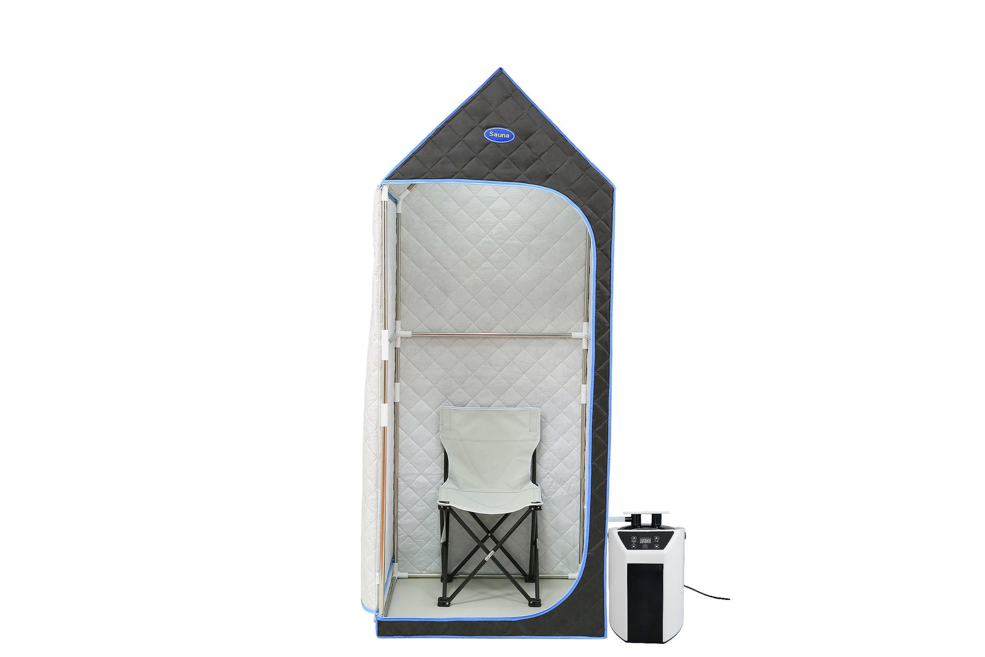 Portable Gothic Roof Plus Type Full Size Steam Sauna black-polyester-polyester