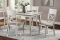 Antique White Finish 5pc Dining Set Rectangular Table wood-antique white-seats 4-wood-dining room-48