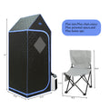 Portable Gothic Roof Plus Type Full Size Steam Sauna black-polyester-polyester