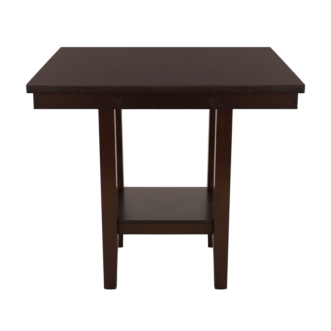 Contemporary Counter Height Table With Shelf Espresso Finish Wooden Dining Furniture 1Pc Kitchen Table Espresso Seats 4 Dining Room Kitchen & Dining Tables Square Wood