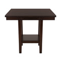 Contemporary Counter Height Table With Shelf Espresso Finish Wooden Dining Furniture 1Pc Kitchen Table Espresso Seats 4 Dining Room Kitchen & Dining Tables Square Wood