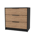 Washington Three Drawer Dresser Multicolor American Design,Industrial,Modern Pine Engineered Wood